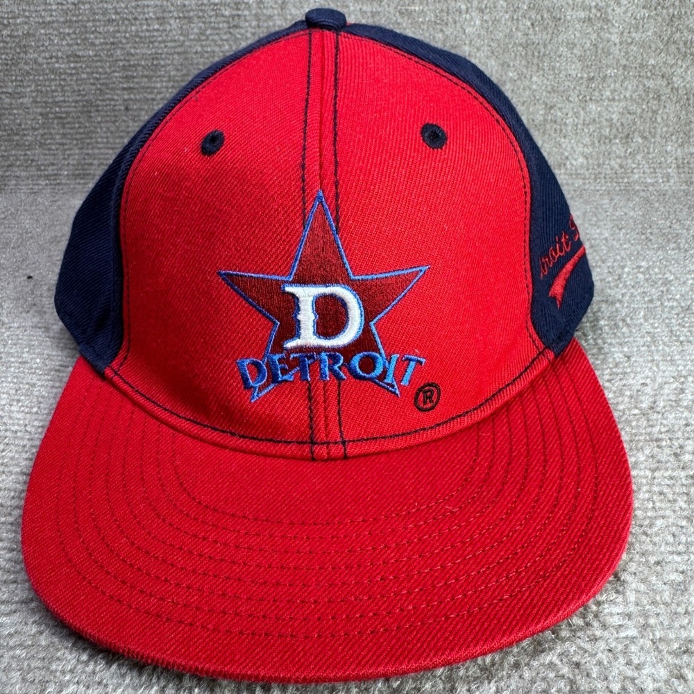 Detroit Stars OK Trading‎ Company Hat Mens 7 3/8 Red Navy Negro League NLBM